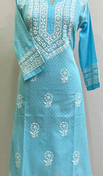 Load image into Gallery viewer, Aastha Women&#39;s Lucknowi Handcrafted Cotton Chikankari Kurti - HONC0161060
