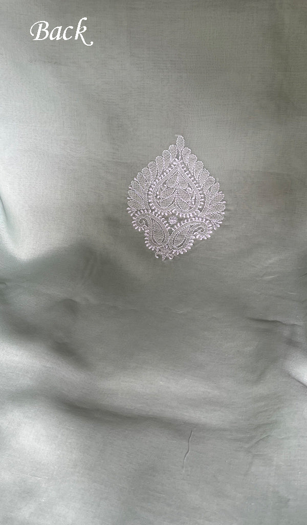Women's Lakhnavi Handcrafted Cotton Unstitched Chikankari Suit Material - HONC0374492