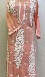 将图像加载到图库查看器中， Safina Women&#39;s Lakhnavi Handcrafted Modal Cotton Chikankari Kurta And Palazzo Set - HONC0174073
