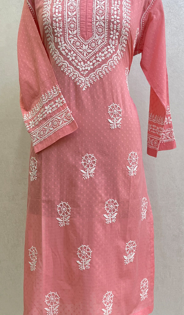 Aastha Women's Lucknowi Handcrafted Cotton Chikankari Kurti - HONC0161073