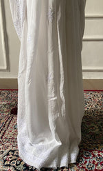 Load image into Gallery viewer, Women's Lakhnavi Handcrafted Viscose Georgette Chikankari Saree - HONC0278733