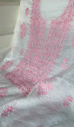 将图像加载到图库查看器中， Women's Lakhnavi Handcrafted Mul Chanderi Unstitched Kurta And Dupatta Set - HONC0314667