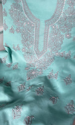 Load image into Gallery viewer, Women&#39;s Lakhnavi Handcrafted Unstitched Cotton Chikankari Suit Material - HONC0316588
