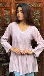 Load image into Gallery viewer, Daisha Women&#39;s Lucknowi Handcrafted Muslin Chikankari Top - HONC0242979
