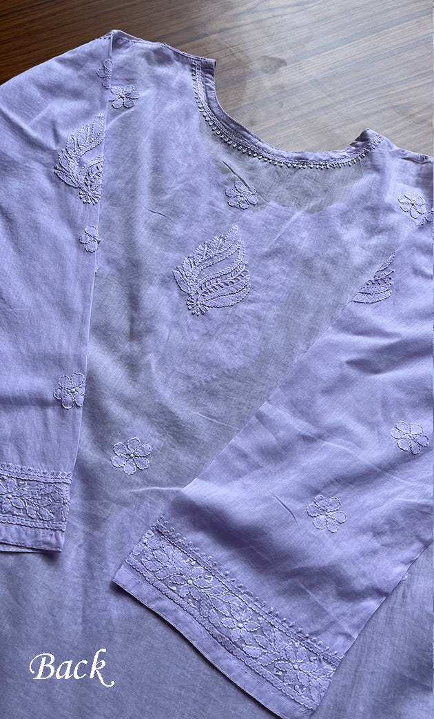Women's Lakhnavi Handcrafted Cotton Chikankari Top - HONC0214056