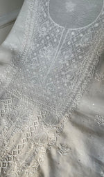 Load image into Gallery viewer, Women&#39;s Lakhnavi Handcrafted Mul Chanderi Unstitched Kurta And Dupatta Set - HONC0289007
