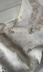 Load image into Gallery viewer, Women's Lakhnavi Handcrafted Mul Chanderi Unstitched Kurta And Dupatta Set- HONC0338716