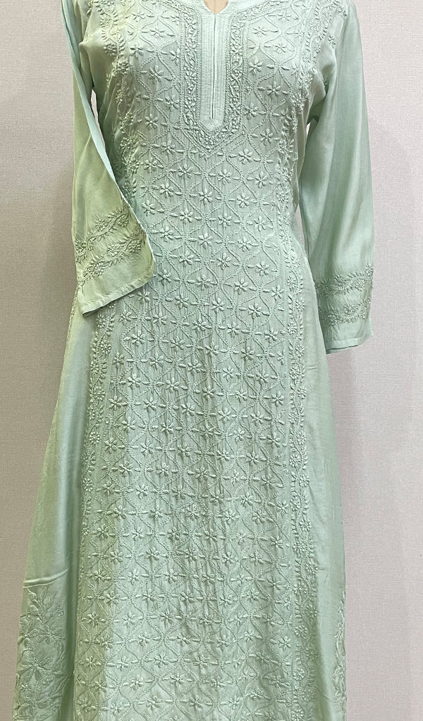 Pari Women's Lucknowi Handcrafted Muslin Chikankari Kurti - HONC0204801