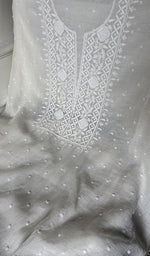 Load image into Gallery viewer, Women's Lakhnavi Handcrafted Mul Chanderi Unstitched Kurta And Dupatta Set - HONC0329465
