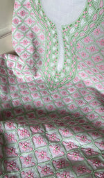 将图像加载到图库查看器中， Misba Women's Lakhnavi Handcrafted Cotton Chikankari Suit Material - HONC0291808