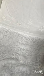 将图像加载到图库查看器中， Women's Lakhnavi Handcrafted Viscose  Georgette Chikankari Kurti Fabric - HONC0343102