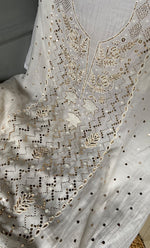 Load image into Gallery viewer, Women's Lakhnavi Handcrafted Mul Chanderi Unstitched Kurta And Dupatta Set- HONC0313326