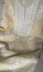 Load image into Gallery viewer, Women's Lakhnavi Handcrafted Kota Cotton Unstitched Kurta And Dupatta Set- HONC0318740