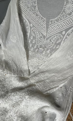 Load image into Gallery viewer, Women&#39;s Lakhnavi Handcrafted Mul Chanderi Semi - Stitched Kurta And Dupatta Set - HONC0278898
