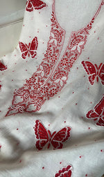 Load image into Gallery viewer, Women&#39;s Lakhnavi Handcrafted Mul Chanderi Unstitched Kurta And Dupatta Set - HONC0288844
