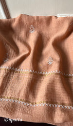 Load image into Gallery viewer, Haaniya Women&#39;s Lakhnavi Handcrafted Mul Chanderi Unstitched Kurta And Dupatta Set - HONC0260573
