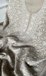 Load image into Gallery viewer, Women&#39;s Lakhnavi Handcrafted Munga Silk Chikankari Kurta And Dupatta Set- HONC0256730
