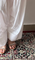 Women's Lucknowi Handcrafted Cotton Chikankari Farshi Salwar - HONC0383621