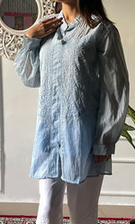 Load image into Gallery viewer, Eshita Women's Lakhnavi Handcrafted Mul Chanderi Chikankari Top - HONC0312904