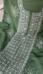 Load image into Gallery viewer, Women&#39;s Lakhnavi Handcrafted Cotton Chikankari Suit Material - HONC275057
