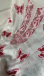 Load image into Gallery viewer, Titlee Women's Lakhnavi Handcrafted Mul Chanderi Unstitched Kurta And Dupatta Set - HONC0347333