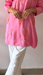 Load image into Gallery viewer, Aamna Women's Lakhnavi Handcrafted Cotton Chikankari Top - HONC0325776