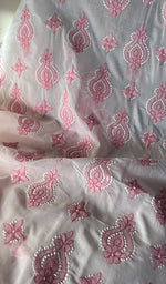 Load image into Gallery viewer, Women&#39;s Lakhnavi Handcrafted Cotton Chikankari Suit Material - HONC0291827
