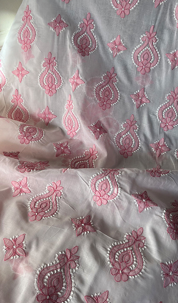 Women's Lakhnavi Handcrafted Cotton Chikankari Suit Material - HONC0291827