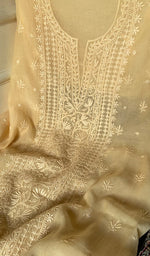 Load image into Gallery viewer, Women's Lakhnavi Handcrafted Mul Chanderi Unstitched Kurta And Dupatta Set - HONC0241765