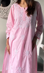 将图像加载到图库查看器中， Women's Lucknowi Handcrafted Cotton Chikankari Kurti - HONC0330760