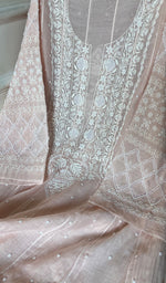 将图像加载到图库查看器中， Maira Women&#39;s Lakhnavi Handcrafted Mul Chanderi Semi - Stitched Anarkali And Dupatta Set - HONC0298068
