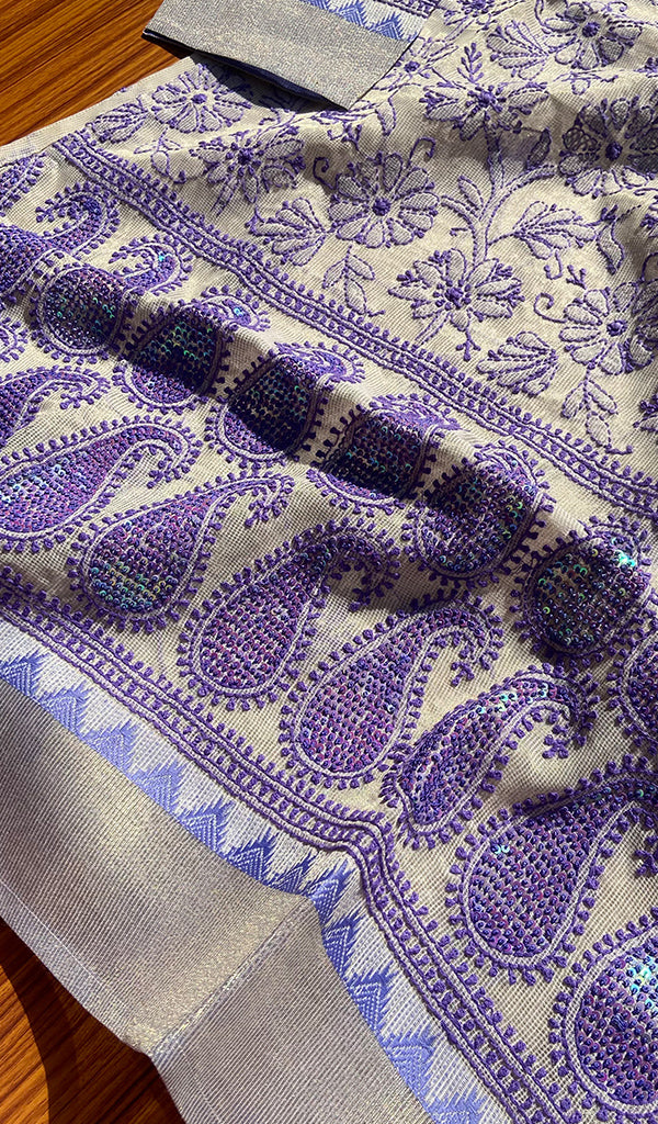 Women's Lakhnavi Handcrafted Kota Chanderi Chikankari Kurti - HONC0126826