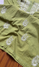 将图像加载到图库查看器中， Women&#39;s Lucknowi Handcrafted Cotton Chikankari Kurti - HONC0301047
