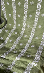 将图像加载到图库查看器中， Women&#39;s Lucknowi Handcrafted Kota Cotton Chikankari Unstitched Kurta And Dupatta Set - HONC0312640
