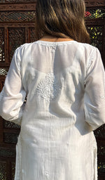 将图像加载到图库查看器中， Women&#39;s Lucknowi Handcrafted Chanderi Silk Chikankari Kurti - HONC0256313
