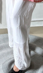 将图像加载到图库查看器中， Women's Lucknowi Handcrafted Viscose Georgette Chikankari Palazzo - HONC0343328