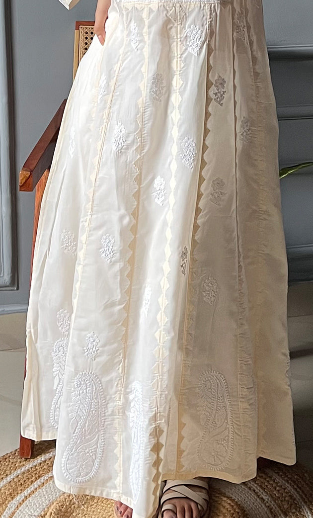 Women's Lucknowi Handcrafted Cotton Chikankari Kurti - HONC0302846