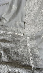 Load image into Gallery viewer, Hiba Women's Lakhnavi Handcrafted Semi- stitched Cotton Chikankari Suit Material - HONC0348838