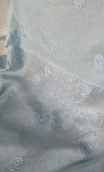 Load image into Gallery viewer, Women&#39;s Lakhnavi Handcrafted Mul Chanderi Chikankari Full Suit Material - HONC0287087
