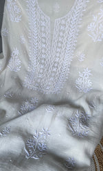 将图像加载到图库查看器中， Women&#39;s Lakhnavi Handcrafted Mul Chanderi Unstitched  Kurta And Dupatta Set - HONC0305484
