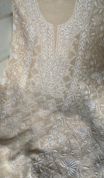 Load image into Gallery viewer, Women's Lakhnavi Handcrafted Tissue Chanderi Unstitched Kurta And Dupatta Set - HONC0352510
