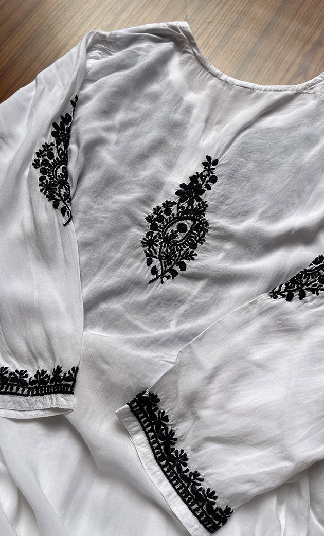 Women's Lucknowi Handcrafted Modal Cotton  Chikankari Kurti - HONC0298766