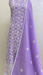 Load image into Gallery viewer, Women&#39;s Lucknowi Handcrafted Kota Cotton Chikankari Kurta And Dupatta Set -HONC0114317
