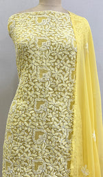 Load image into Gallery viewer, Parizia Women&#39;s Lucknowi Handcrafted Faux-Georgette Chikankari Suit Material - HONC0196200
