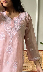 Load image into Gallery viewer, Ishani Women's Lakhnavi Handcrafted Mul Chanderi Chikankari Top - HONC0325418