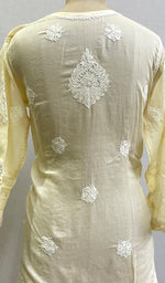 将图像加载到图库查看器中， Women&#39;s Lucknowi Handcrafted White Cotton Chikankari Top - HONC0165295
