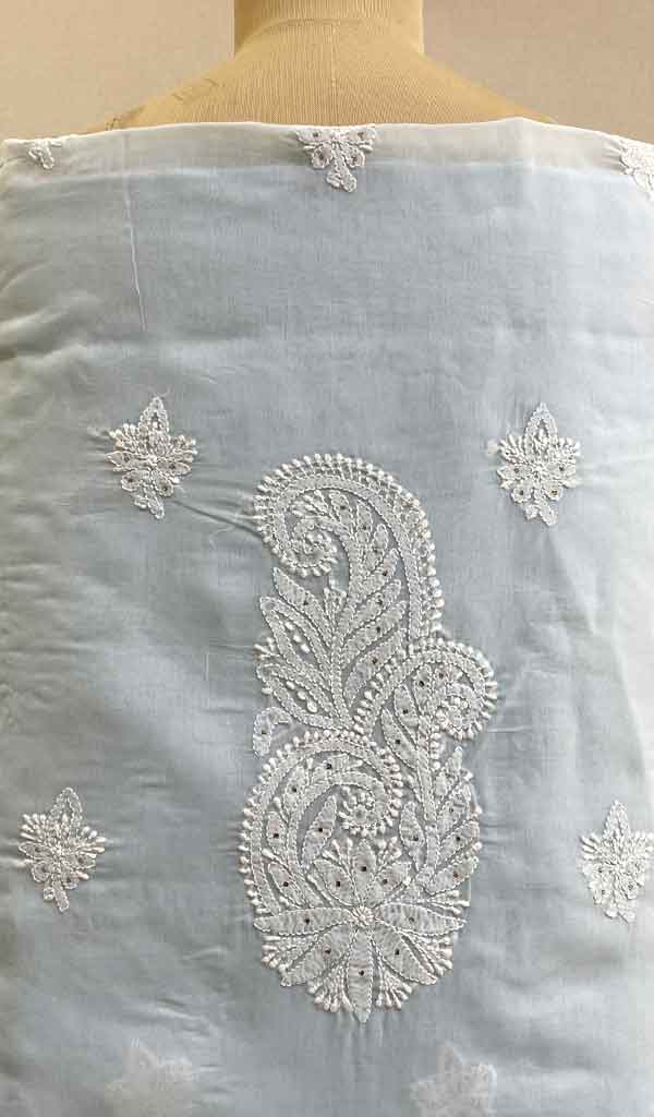 Women's Lakhnavi Handcrafted Cotton Chikankari Suit Material - HONC0222670