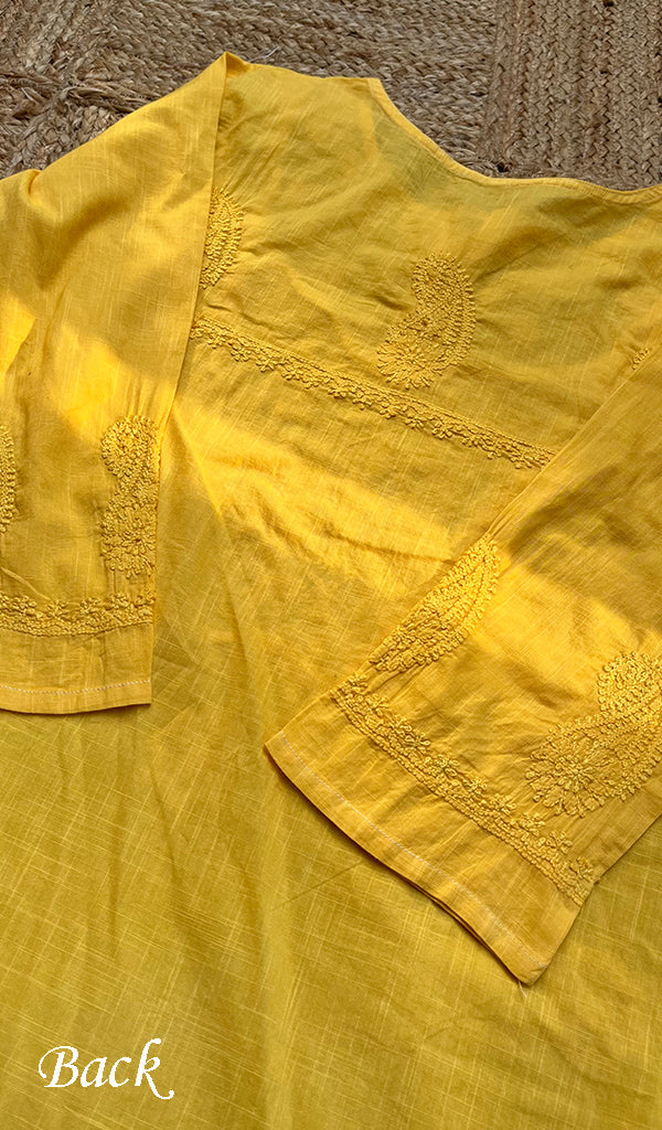 Women's Lucknowi Handcrafted  Cotton Chikankari Kurti - HONC0301034