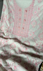 将图像加载到图库查看器中， Women&#39;s Lakhnavi Handcrafted Maheshwari Mul Chanderi Unstitched Kurta And Dupatta Set- HONC0286817
