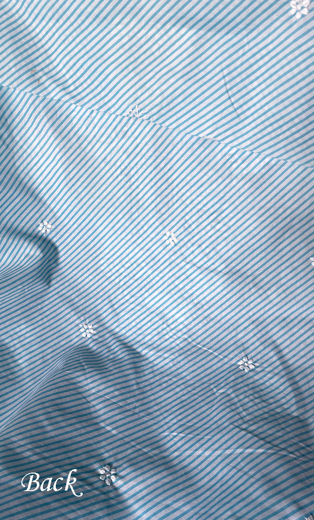 Women's Lakhnavi Handcrafted Cotton Chikankari Unstitched Kurti Fabric - HONC0326388